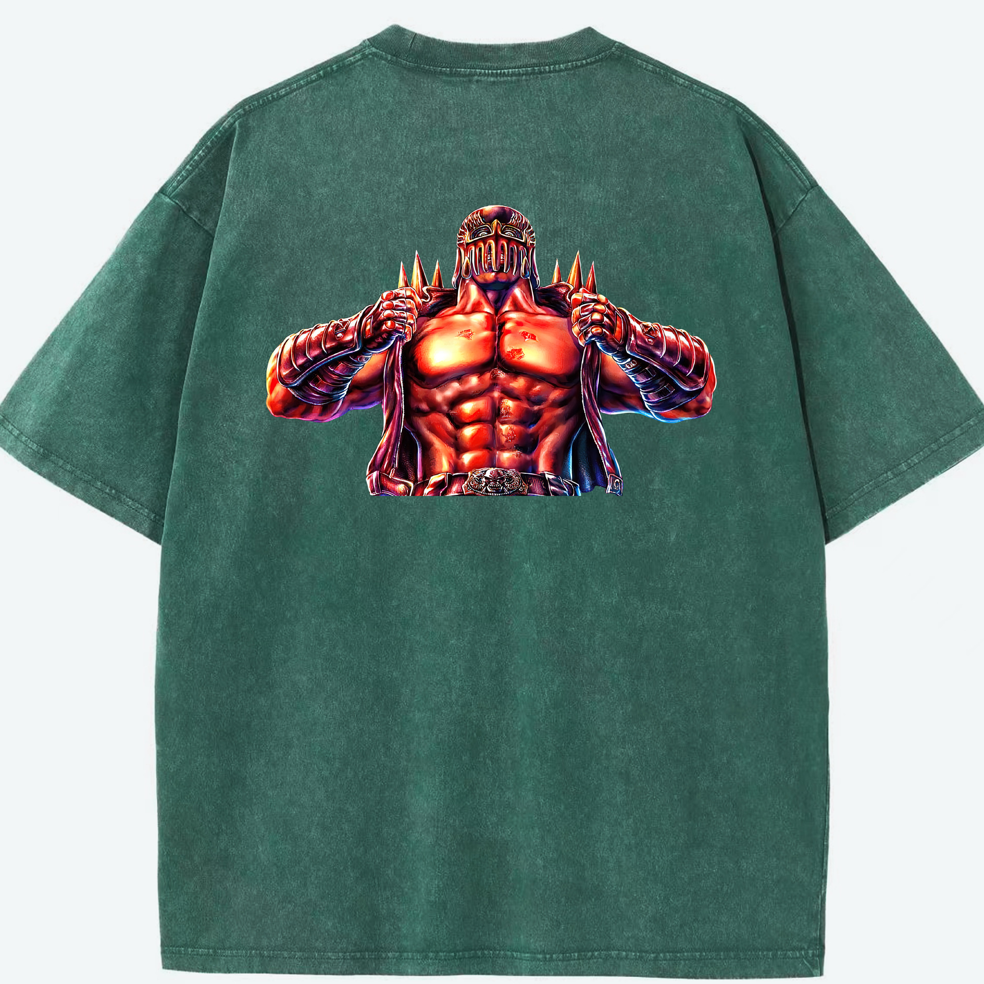 （画像用） 北斗の拳 Fist of the North Star 綿100% ヴィンテージ風 半袖Tシャツ（背面プリント）